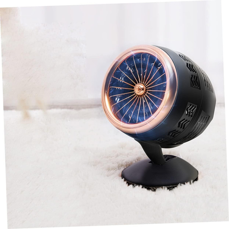 Fancy Lightweight with Base, Portable AC with Rechargeable Battery for Instant Cooling Mini Portable USB Table Fan Personal Rechargeable Foldable Rotatable Fan USB Fan(Black)