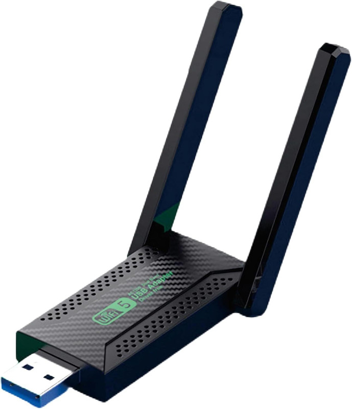 Tobo 600Mbps WiFi USB 3.0 Dual Band 5G/2.4G Wireless Network Desktop Laptop PC Wireless Network Adapter TD-1423WA USB LAN Card(Black)