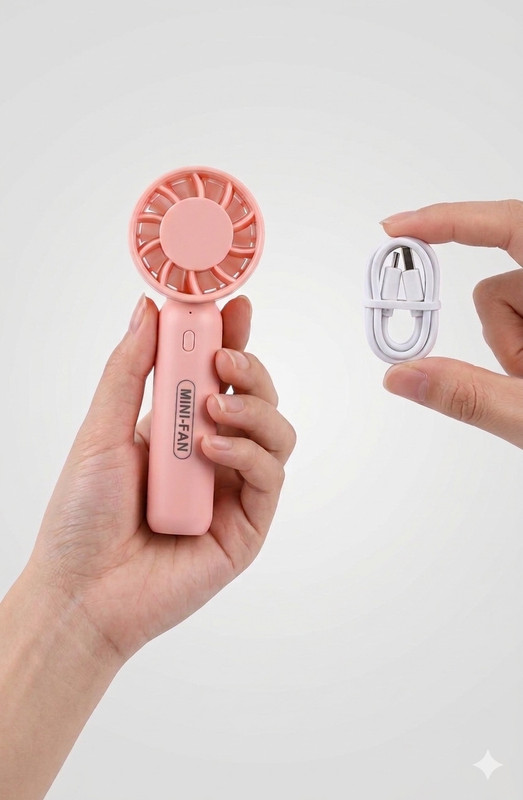 Handheld fan T10 T10 Minifan Rechargeable Fan(Pink color)