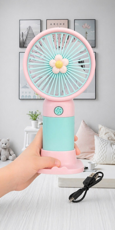 MINI High Power (Multicolour) Portable Fan USB Charger, Rechargeable Fan(Multicolor) - 62% off at DetectaDeal
