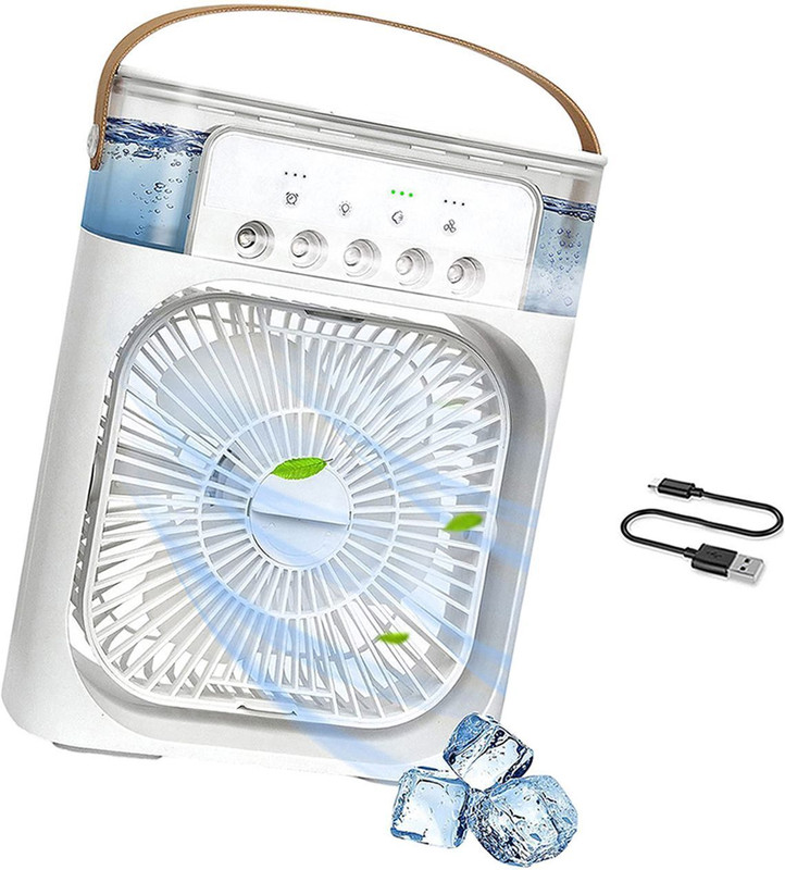 Rjshop TD-40 Office, Home Cooling, Summer Fan Evaporative USB Compatible Cleaning 3Fast Speed Laptop Accessory, USB Cable, USB Air Cooler, USB Air Freshener, USB Fan(White)