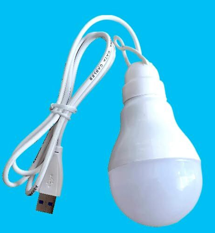 icall 5W Portable USB Wired LED Bulb For Reading Or Laptop Working and Other Uses 40USB Led Light (White) 5v USB bulb Led Light(White)