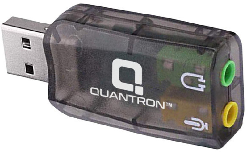 Quantron QSC-260 USB Sound Card QSC-260 USB Sound Card Sound Card(Black, Blue)
