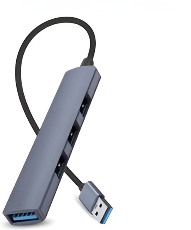 BASS BLING 4 ports 3.0 multiple usb hub plug and play ussage and Sleek Design super speed data transfer speed upto 1 gbps connect keyboard, mouse, pendrive USB Hub(Multicolor)
