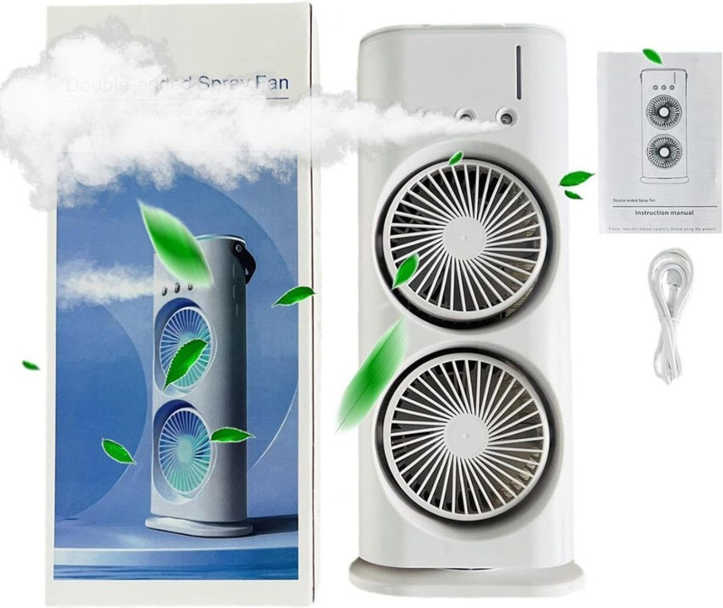 Radhe 40 L Room/Personal Air Cooler(White, Double Ended Spray Fan (Newly 2025) Desk Fan Office and home xds3)