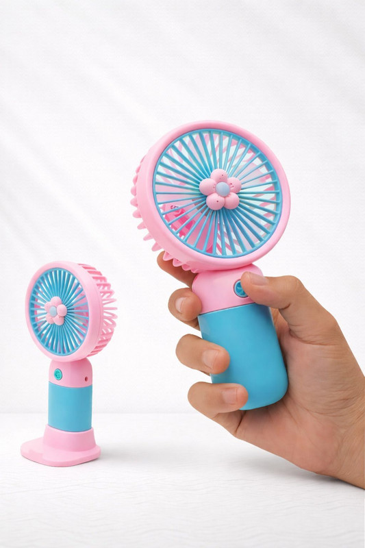 Valora Store Portable Mini Rechargeable Handheld Fan | 3 Speed | Lightweight Summer Fan FANVS4M USB Fan(Multicolor)