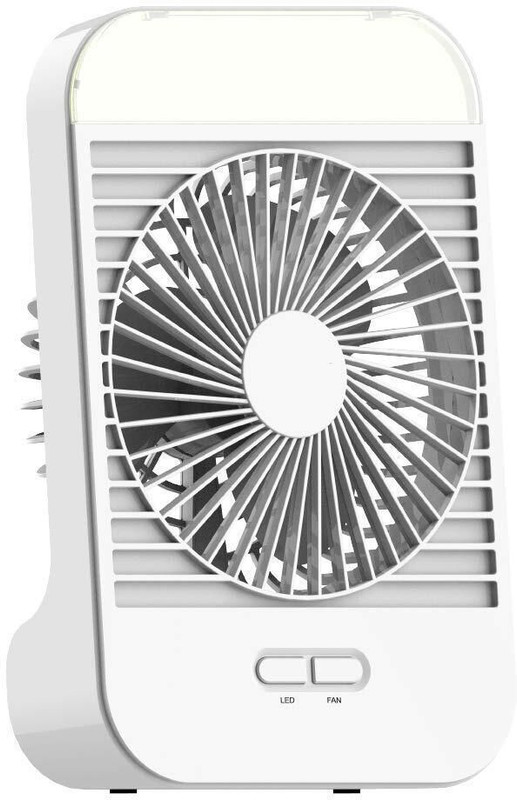 GHANU USB Rechargeable Table Fan with LED Light for Home Office Desk Outdoor Travel 5" USB Rechargeable Table Fan with LED Light for Home Office Desk Outdoor Travel 5" Rechargeable Fan(White)