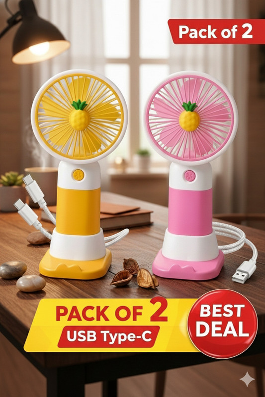 SP Traders MINIFAN PACK OF 2 USB Charger, USB Fan(Multicolor)