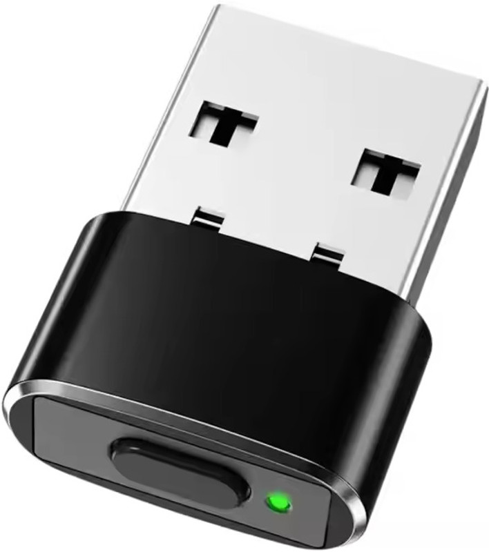 TECHWIBE USB Mouse Jiggler 3 Modes (Auto Jitter/Swipe/Slide) USB Mouse(Black)
