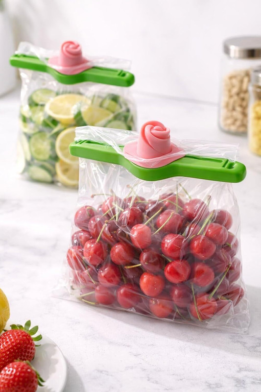 yorten Reusable Sealer Clip with Pouring Nozzle Airtight Spill-Proof Food Storage Lock Manual Vacuum Bag Sealer