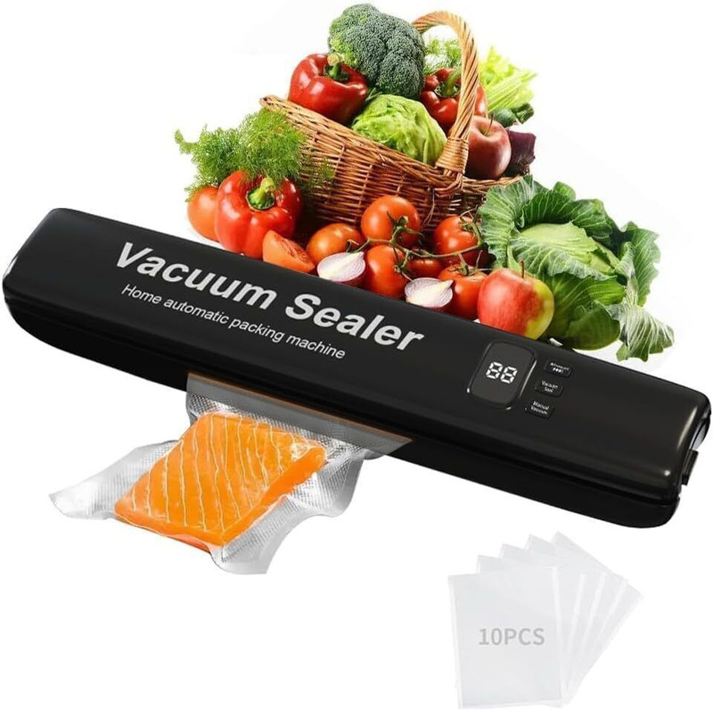 Kevim Vacuum Sealer Machine for Food Preservation – One-Touch Automatic Manual Vacuum Bag Sealer