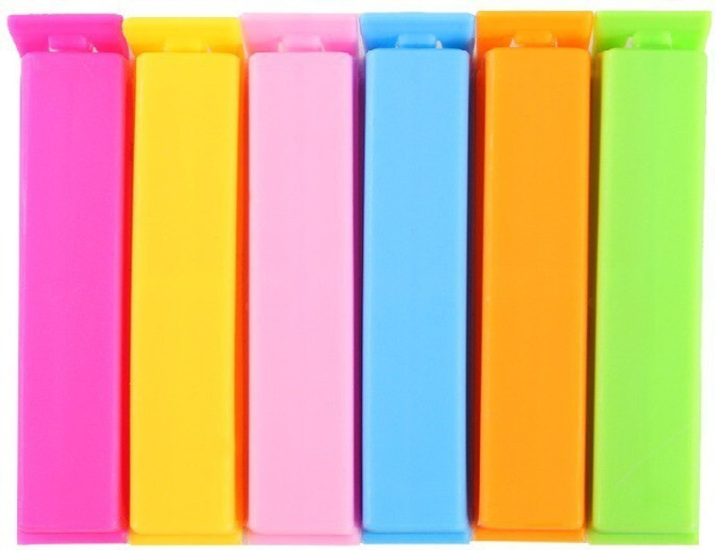 SHOPEXNOW Multipurpose Food Snack Plastic Bag Pouch Clip Sealer (Multicolor) -18pc Manual Vacuum Bag Sealer