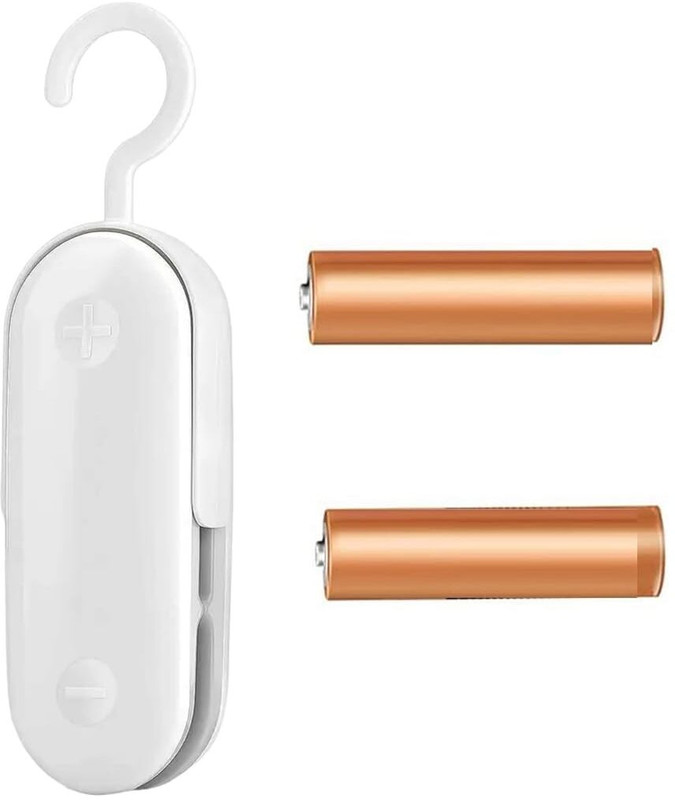 SHUBHPETAL Mini Bag Sealer, 2 in 1 Handheld Heat Seal with Cutter, wthe 2 shell Manual Vacuum Bag Sealer