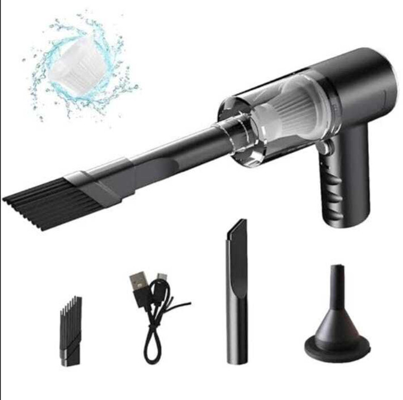 Adidev 1 Handheld Portable Vacuume with Strong Suction Cordless Vacuum Cleaner (Black) Hand-held Vacuum Cleaner with Anti-Bacterial Cleaning, Reusable Dust Bag(Black)