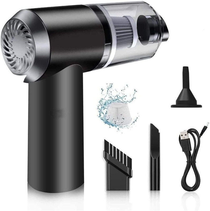 BRC Mini Vacuum Cleaner for Car, Home & Office Car Vacuum Cleaner with Reusable Dust Bag(Black)