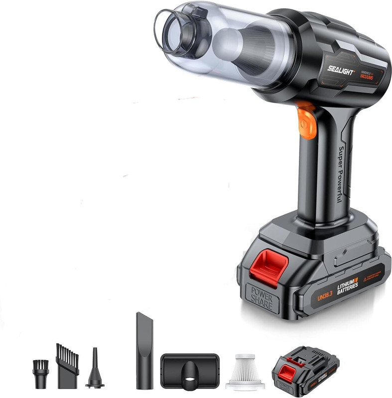ONSKRI 4-in-1 Handheld Car Vacuum Cleaner Car Vacuum Cleaner(Black)