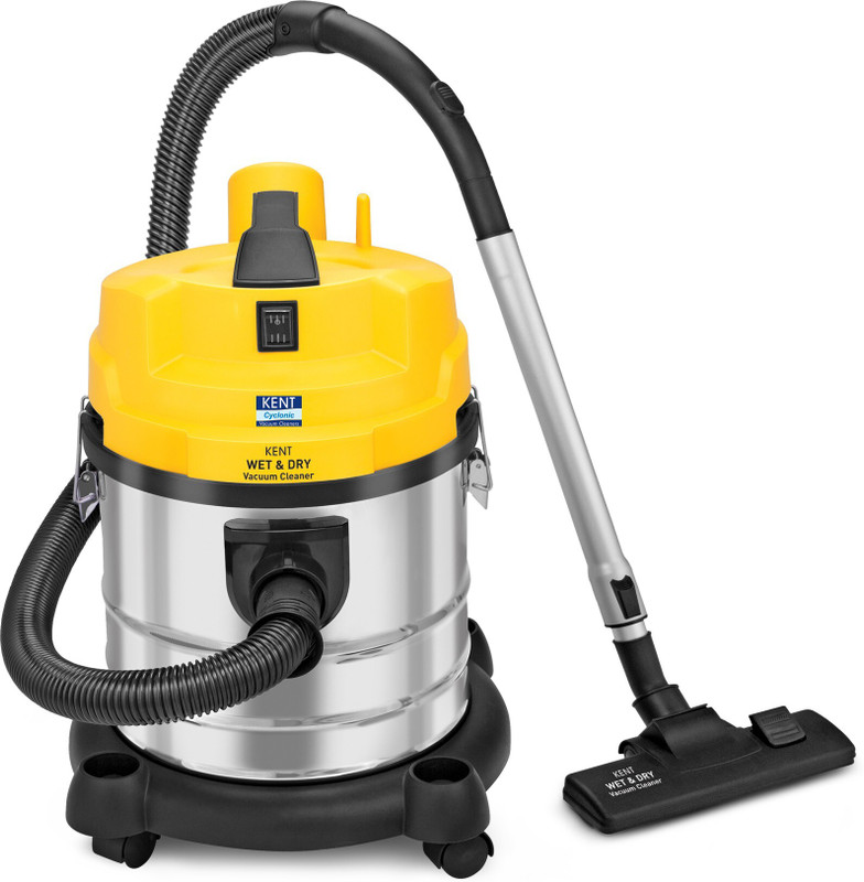 KENT KSL-612 Wet & Dry Vacuum Cleaner with Reusable Dust Bag(Silver, Yellow)