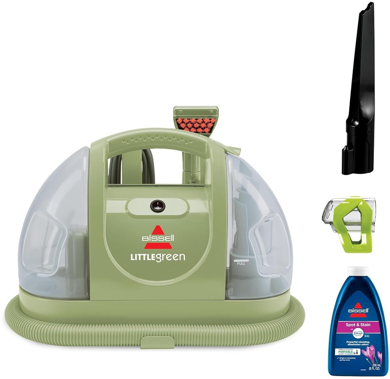 BISSELL Little Green Tm 4098m Wet & Dry Vacuum Cleaner Multi-Purpose Portable Carpet and Sofa Upholstery Cleaner, Spot Cleaner & Stain Remover for Carpets, Stairs & Car, Green(Green)
