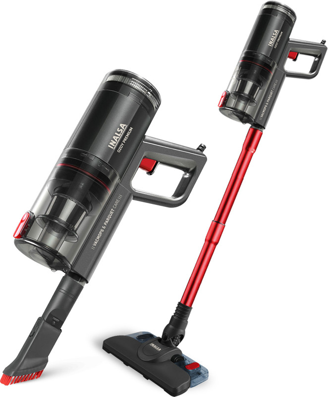 Inalsa OZOY PLUS Handheld Vacuum Cleaner Hand-held Vacuum Cleaner with 2 in 1 Mopping and Vacuum(Black & Grey)
