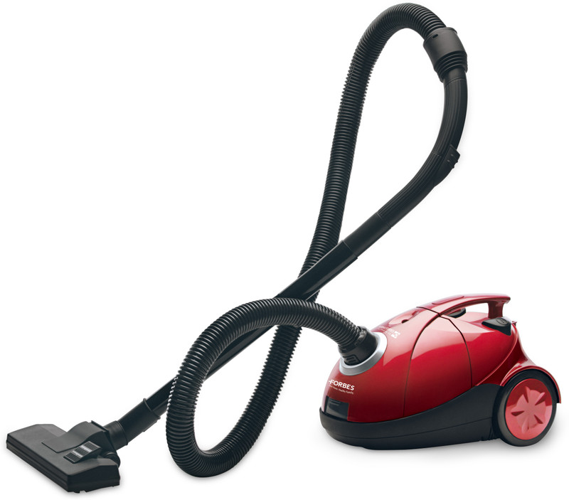 EUREKA FORBES Quick Clean DX Dry Vacuum Cleaner with 1200 Watts Powerful Suction Control, 3 Free Reusable dust Bag Worth Rs 500, Comes with Multiple Accessories, Dust Bag Full Indicator (Red), Standard with Reusable Dust Bag(Red, Black)