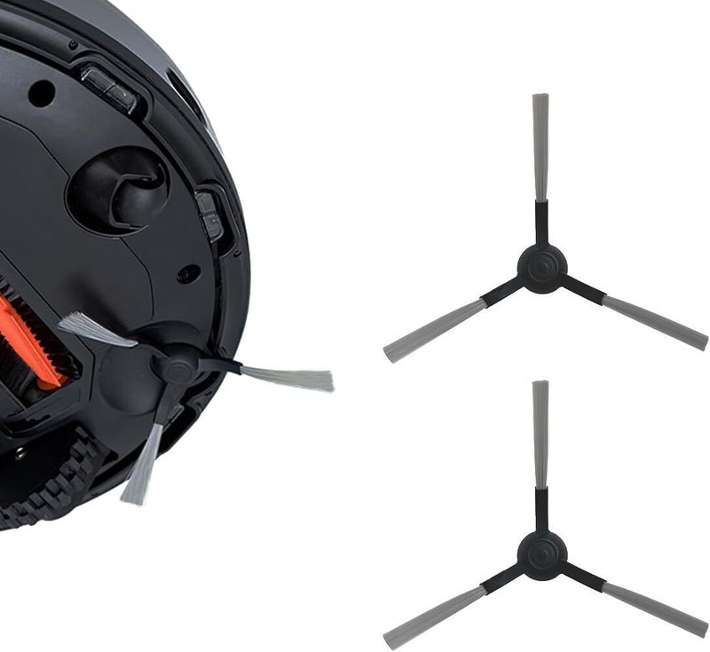 SERPLEX Mi Robot Vacuum Side Brushes Compatible with Mi Robot Vacuum-Mop P Robotic Floor Cleaner(Black)