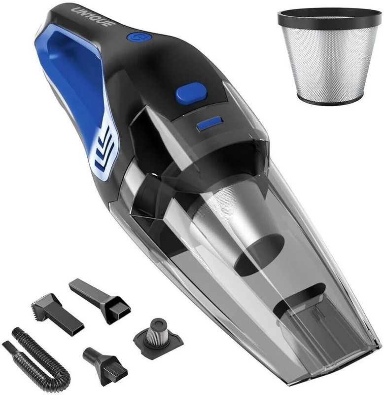 UN1QUE Cordless Car Vacuum Cleaner 2 in 1 (Blue) Car Vacuum Cleaner with Reusable Dust Bag(Blue)