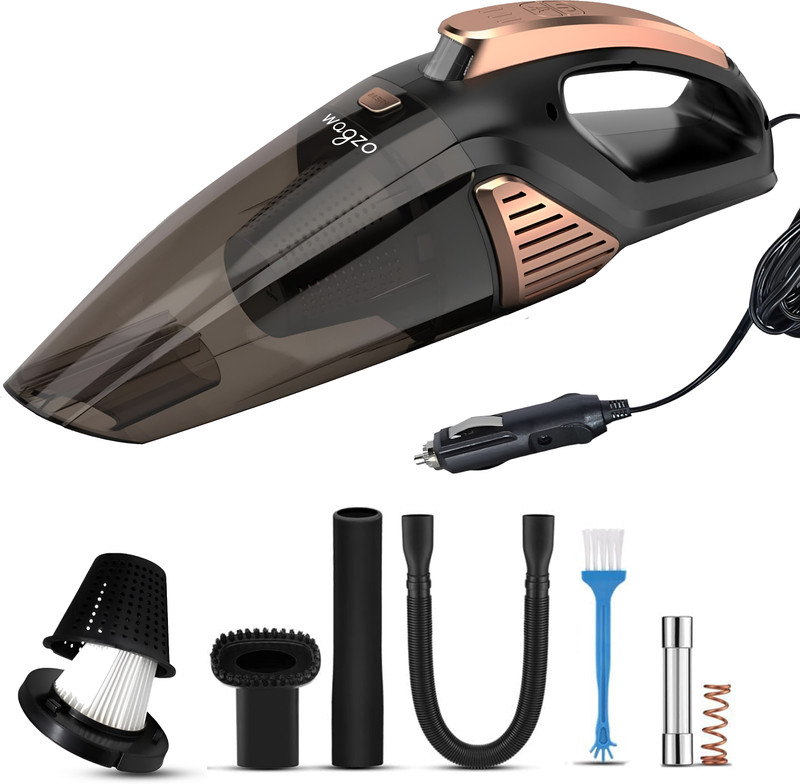Wagzo VC-28|140W Vacuum Motor & 5000 PA Suction Power|16 Ft Long Cord With Hepa Filter Car Vacuum Cleaner(Black)