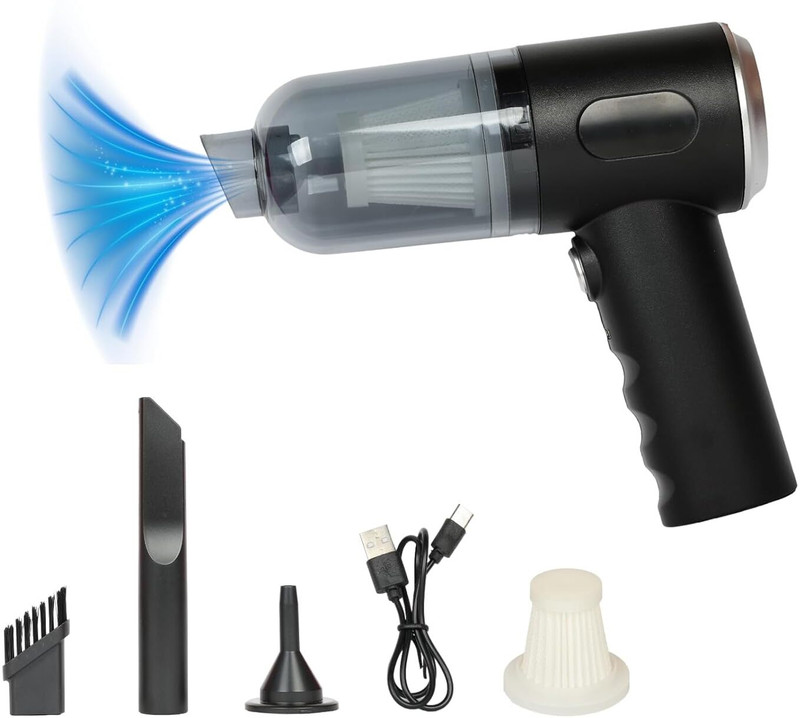 Viraan Mini 3 in 1 Vacuum Cleaner | Easy-to-Use Portable Home & Car Cleaner Car Vacuum Cleaner(Black)