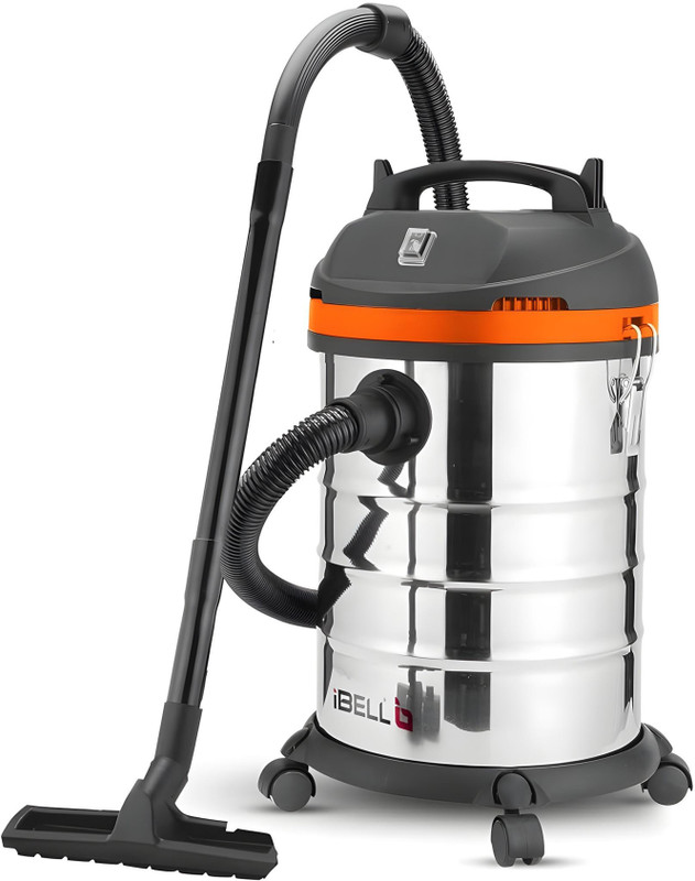 iBELL CYCLONE1700 20kPa 1700W, 35 Liter Steel Drums with Dust Bag , HEPA Filter Wet & Dry Vacuum Cleaner(Silver)