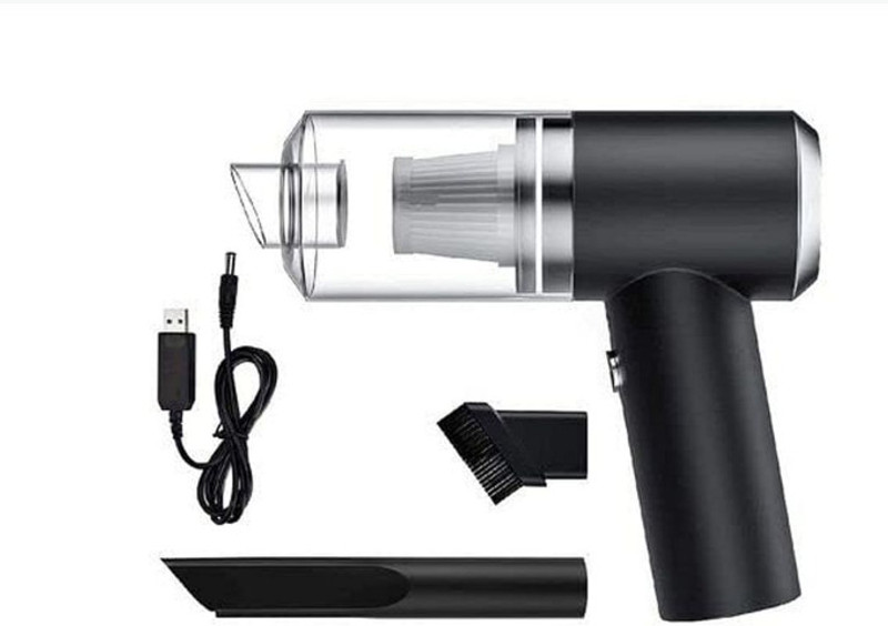 Kanha Sales car-vcm47 Car Vacuum Cleaner with Reusable Dust Bag (Google Assistant)(Black)