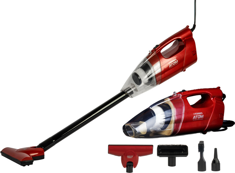 EUREKA FORBES Atom Hand-held Vacuum Cleaner 12,000 Pa Powerful Suction Power, 2-In-1, Handheld & Stick Functions, Blower Function, Can be used as Inflator for toys, For Home Use, with Washable Filter(Red)