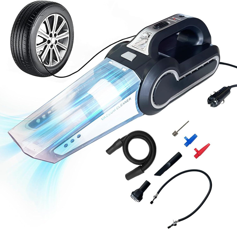 AQUANZA 2 In 1 Vacuum Cleaner Portable & Corded High Power Car Vacuum Cleaner Car Vacuum Cleaner(Black)