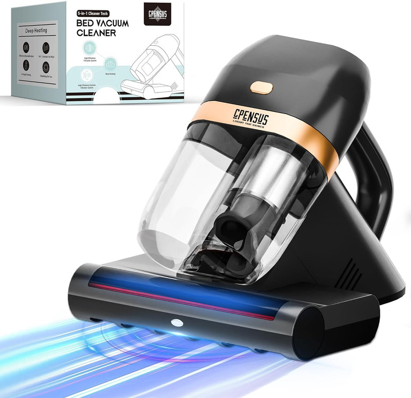 CPENSUS 5 In 1 Tech Bed Vacuum Cleaner For Sofa Dust Mite With UV & Ultrasonic Mattress Dry Vacuum Cleaner(Black)