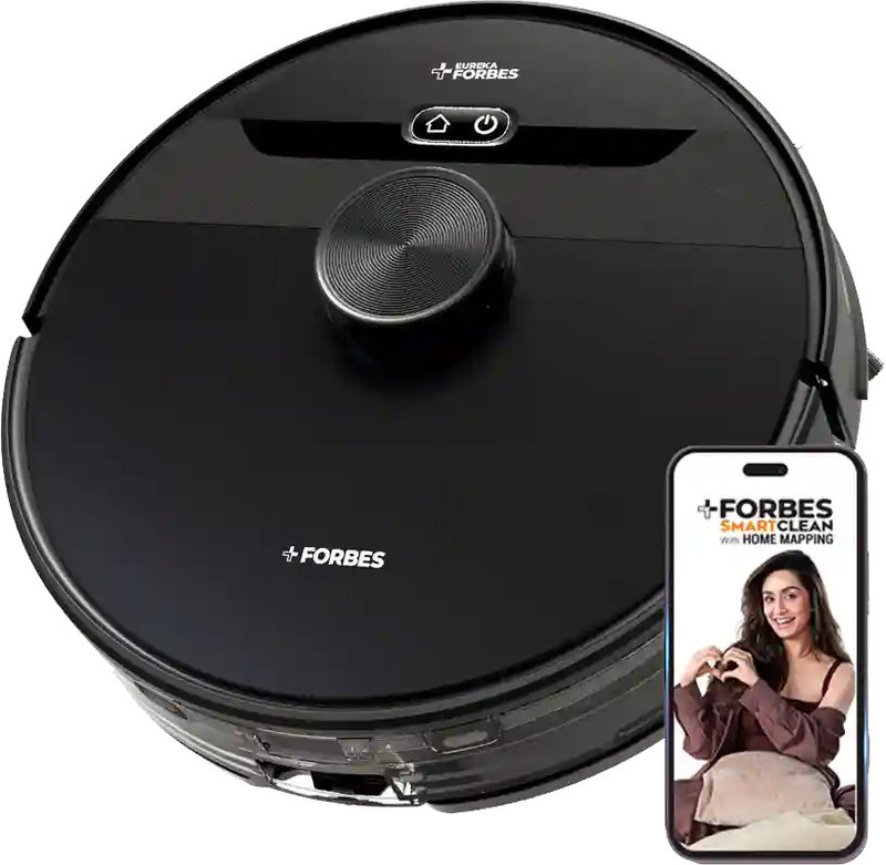 EUREKA FORBES Smartclean with Home Mapping Pro S2 Robotic Vacuum Cleaner Wet & Dry Vacuum Cleaner (WiFi Connectivity)(Black)