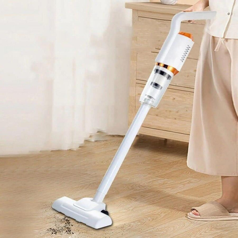 POWERTECH Wireless Household Vacuum Cleaner 7500 Pa Powerful Suction, Cordless Vacuum Cleaner with 2 in 1 Mopping and Vacuum(White)