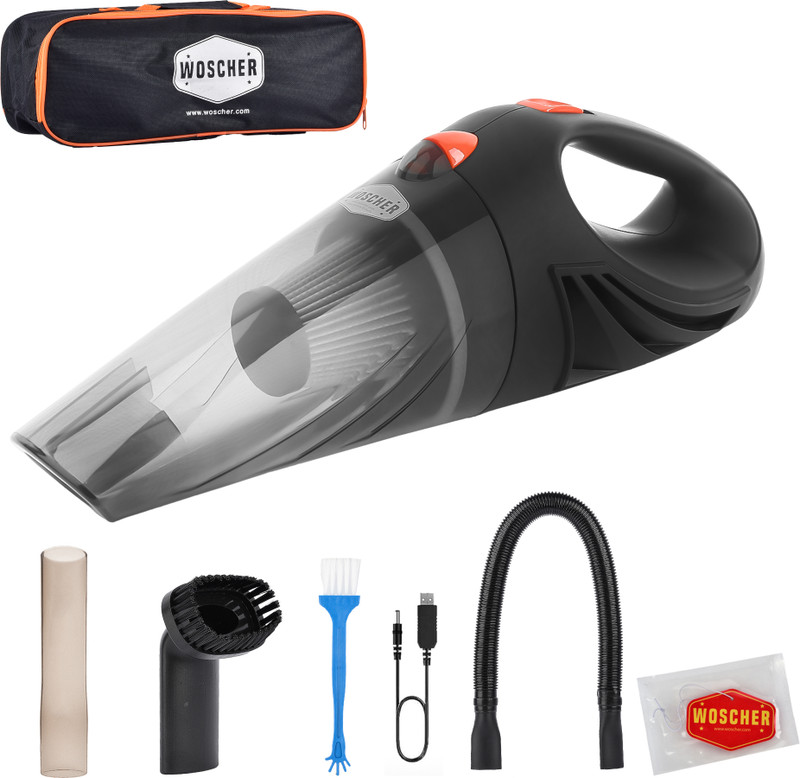 Woscher 120 W 6000PA Handheld Home & Car Cleaning | i7 Pro Car Vacuum Cleaner with Reusable Dust Bag(Black)