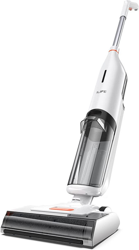 ILIFE W90 3-in-1 Wet & Dry Cordless Stick Vacuum Cleaner Cordless Vacuum Cleaner with 2 in 1 Mopping and Vacuum, Anti-Bacterial Cleaning(White)