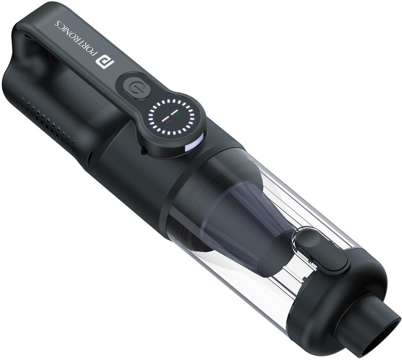 Portronics MopCop 4 Vacuum Cleaner,18000 Pa Suction, 2-in-1 Cordless & Corded, Home&Car Use Car Vacuum Cleaner(Black)