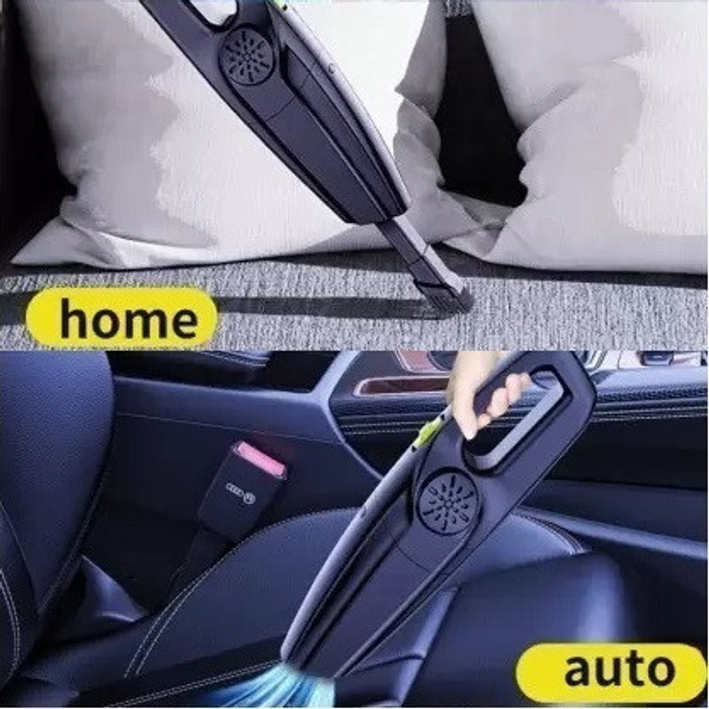 LAORKOU High Power Wireless Portable Car Vacuum Cleaner, 120W and 12000PA Car Vacuum Cleaner with Anti-Bacterial Cleaning, Reusable Dust Bag, 2 in 1 Mopping and Vacuum(Black)