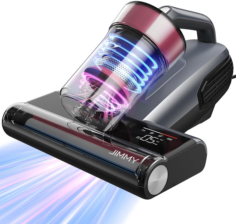 Jimmy 2025 Edition BX8 Mattress Vacuum Cleaner 600W, UV Light + 65°C Hot Air Hand-held Vacuum Cleaner(Black Grey)