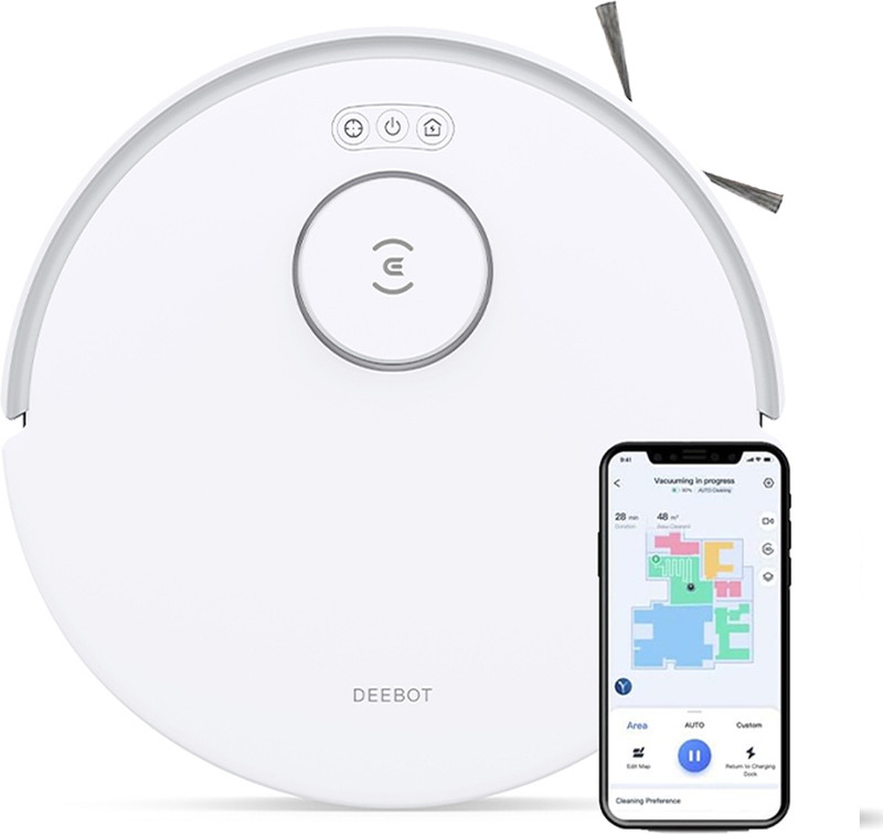 ECOVACS Deebot N20 Pro Robotic Floor Cleaner "8000Pa Strong Suction Robot Cleaner, Anti-Hair Tangle, Deep Sweeping and Vibrating Mopping, 5200mAh Battery" (WiFi Connectivity)(White)