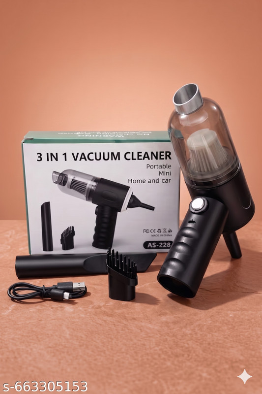 unicorn venture High Power Car Vacuum Cleaner | Portable Handheld Vacuum | Wet & Dry Cleaner Car Vacuum Cleaner with Reusable Dust Bag(Black)