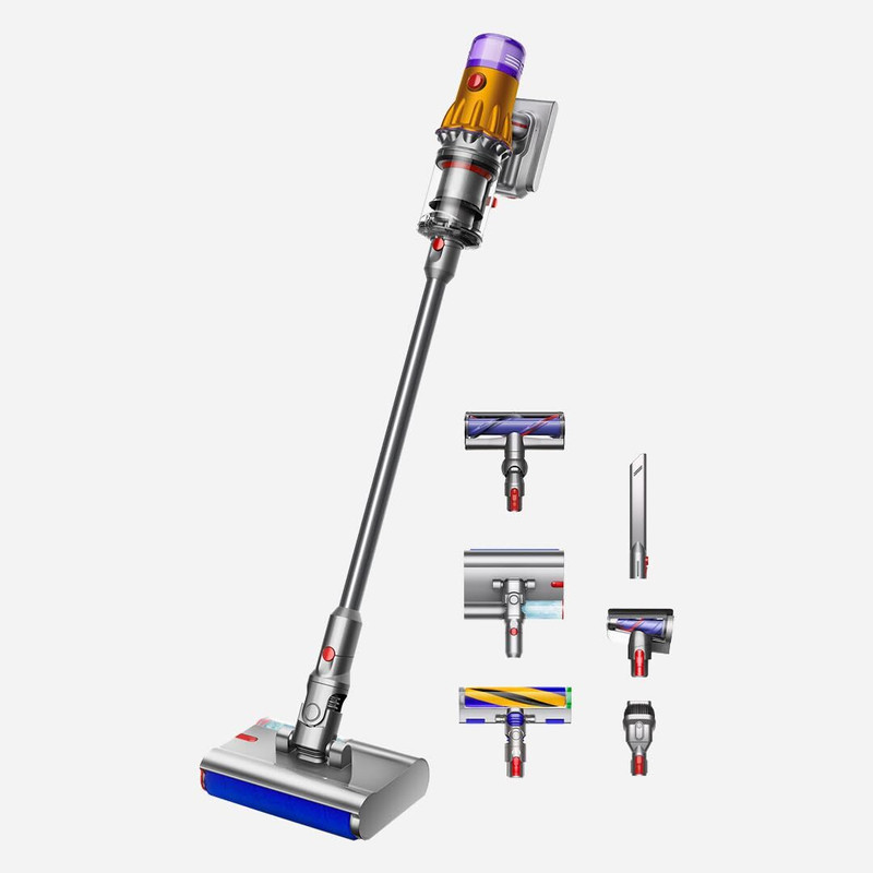 Dyson V12 Detect Slim Submarine Cordless Wet & Dry Vacuum Cleaner All-in-one Wet & Dry Vacuum, Illumination for Hidden dust, rechargeble battery, 0.35L bin, 150 Airwatts, 60 mins runtime, Illuminates, detangles, deep cleans, and now washes floor with 2 in 1 Mopping and Vacuum(Yellow)