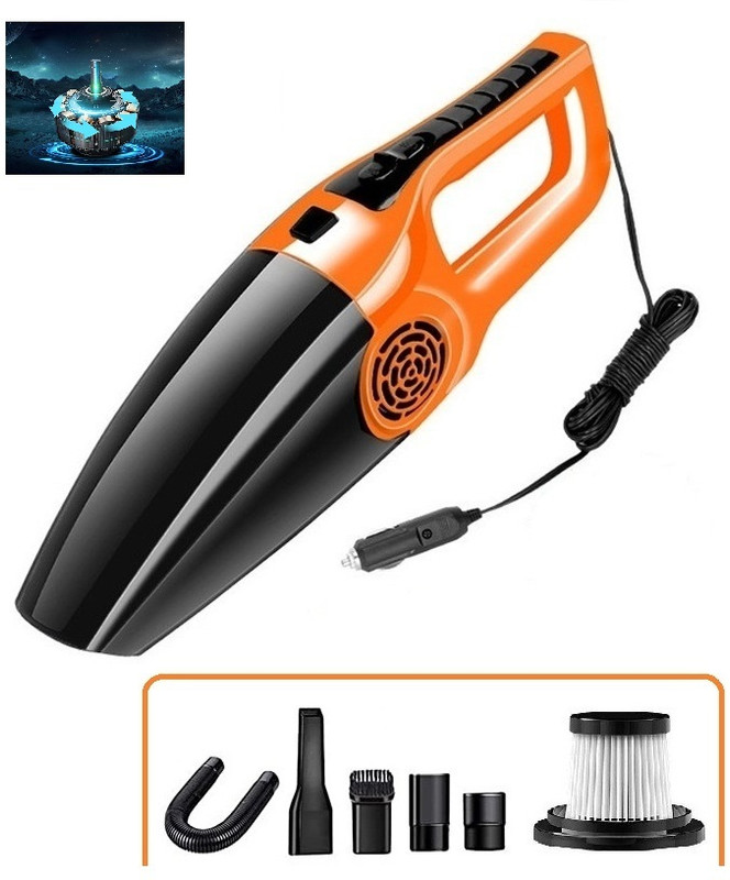 Excelanz Pro+ Car Vacuum Cleaner, Multipurpose Accessories, Strong Suction Car Vacuum Cleaner with Anti-Bacterial Cleaning(Black)