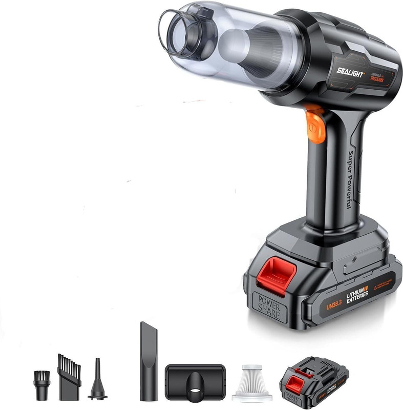 DAXVIN GUJRAT Cordless Car Vaccum Cleaner With Battery Car Vacuum Cleaner with Ozone Air Purification Technology(Multicolor)