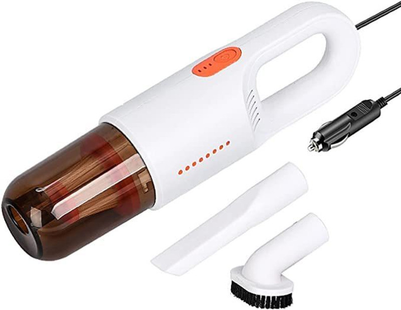 COROID 12V High Power Wet&Dry Portable Handheld Car Vacuum Cleaner Car Vacuum Cleaner with 2 in 1 Mopping and Vacuum, Anti-Bacterial Cleaning(Red, White)