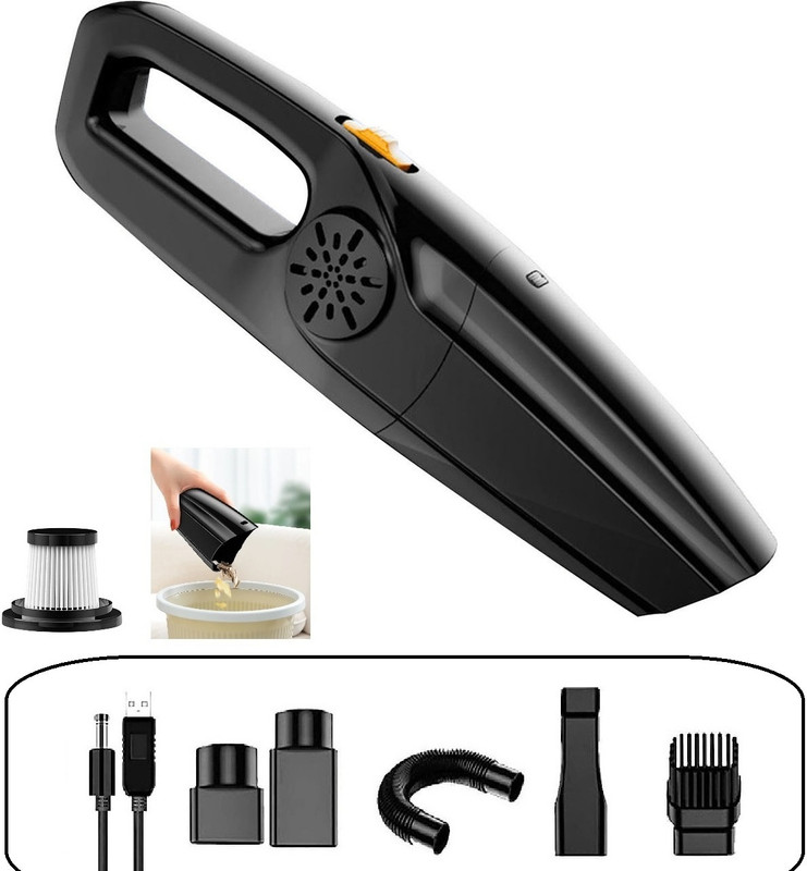 Arrom All Surface Car Vacuum Cleaner, High Power, Car, Office, Home, Fast Suction Cordless Vacuum Cleaner with Anti-Bacterial Cleaning(Black)