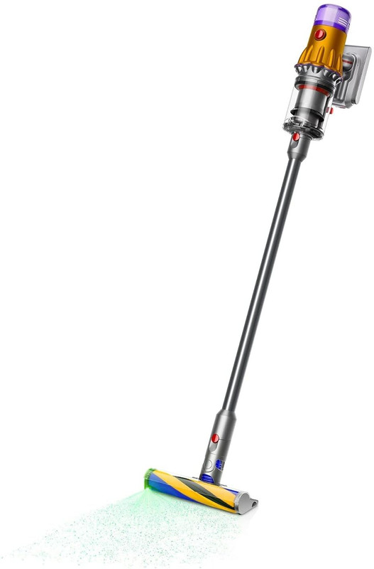 Dyson V12 Detect Slim Cordless Vacuum Cleaner LCD Screen and 3 Power Modes, Illumination Reveals Hidden dust, Rechargeble battery, 0.35L bin, 150 Airwatts, 60 mins runtime, Cleans floor, high places, under furniture, sofas, mattresses and curtains with Swappable Battery(Grey)