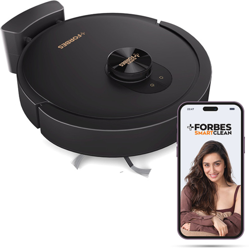 EUREKA FORBES Smartclean with Home Mapping Dyno Robotic Floor Cleaner with 2 in 1 Mopping and Vacuum (WiFi Connectivity, Google Assistant and Alexa)(Black)