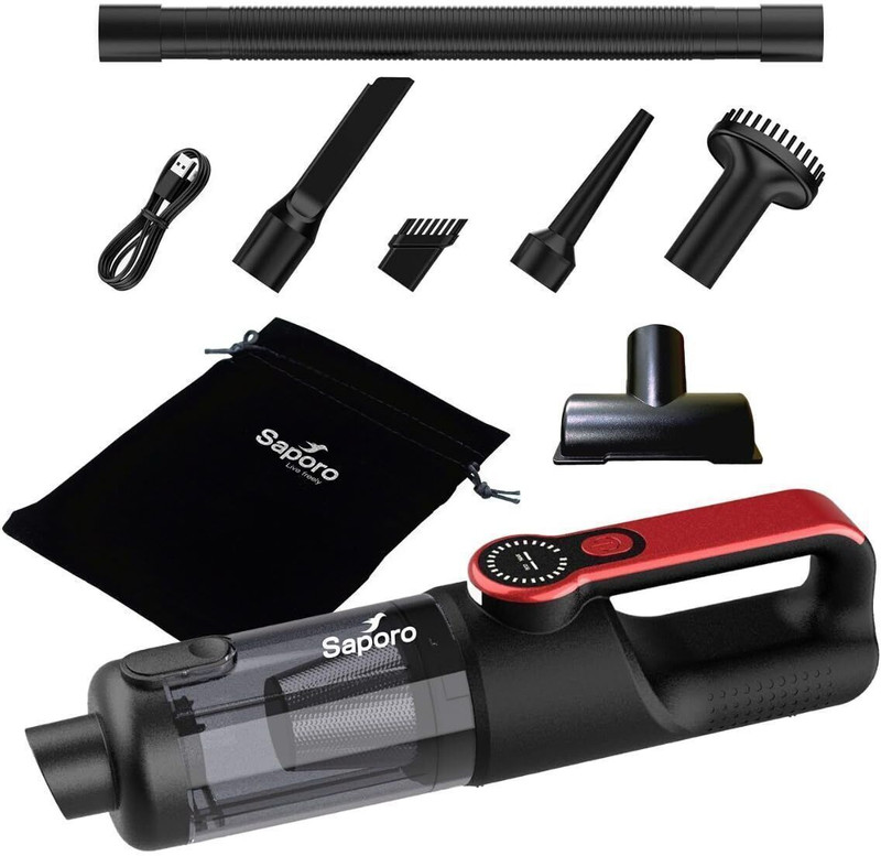 SAPORO Neo Portable Car & Home 2 in 1 Vacuum Cleaner & Air Duster Car Vacuum Cleaner(Black)